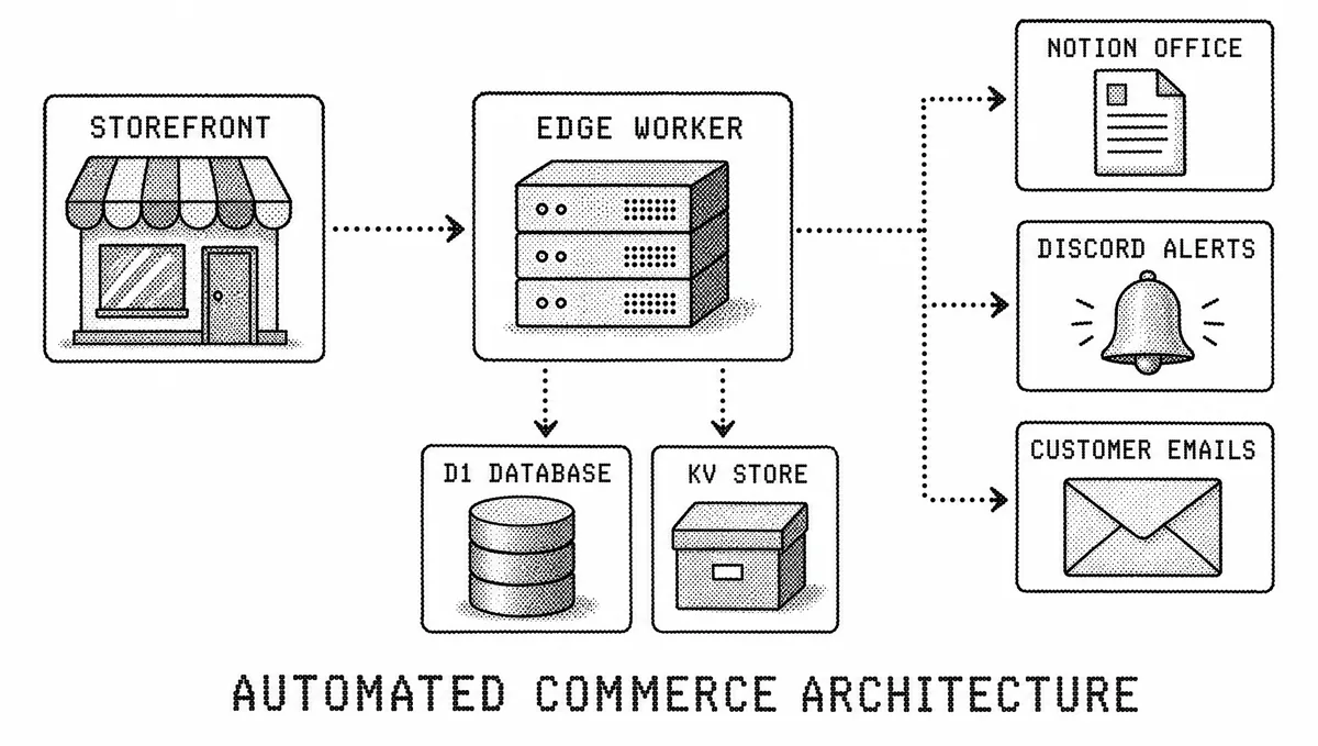 Automated commerce architecture diagram